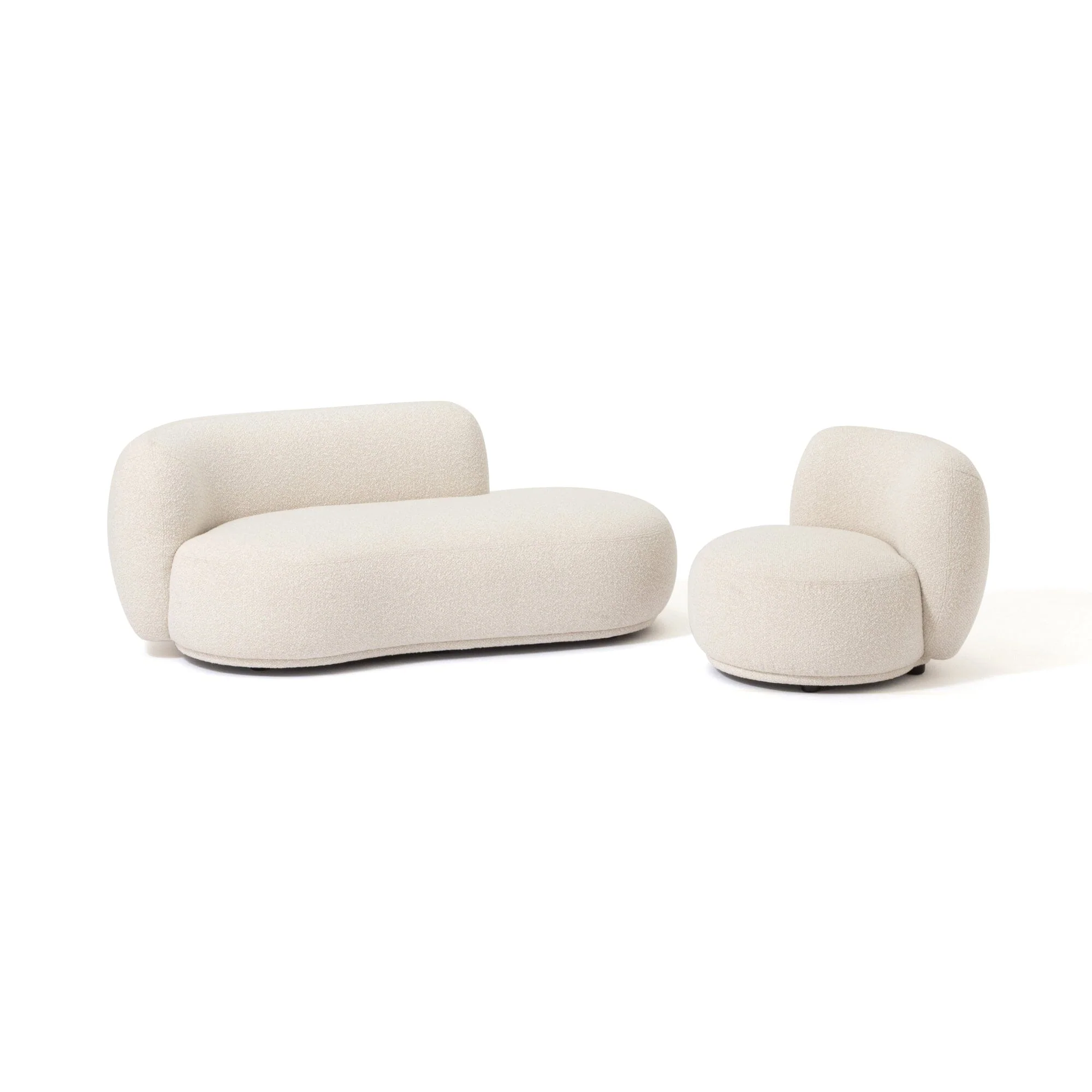 White Single Seat Accent Sofa Chair