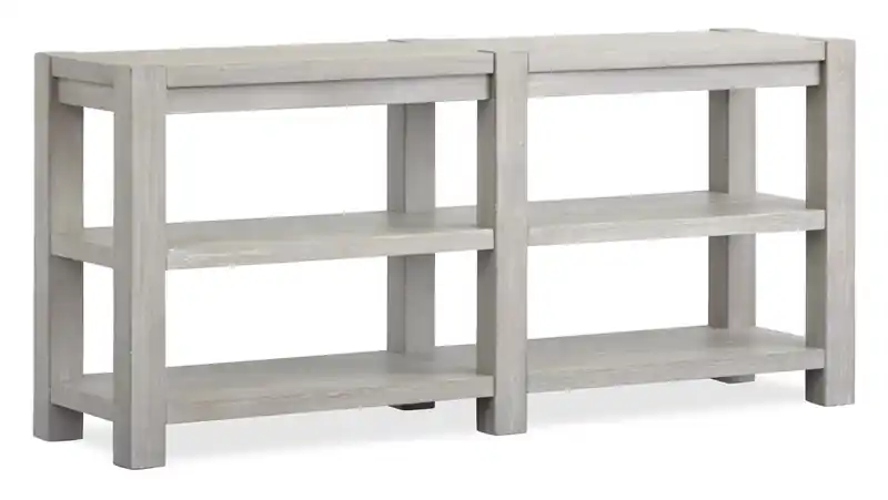 64 Contemporary Solid Wood Sofa Table with Shelves - Calico Grey
