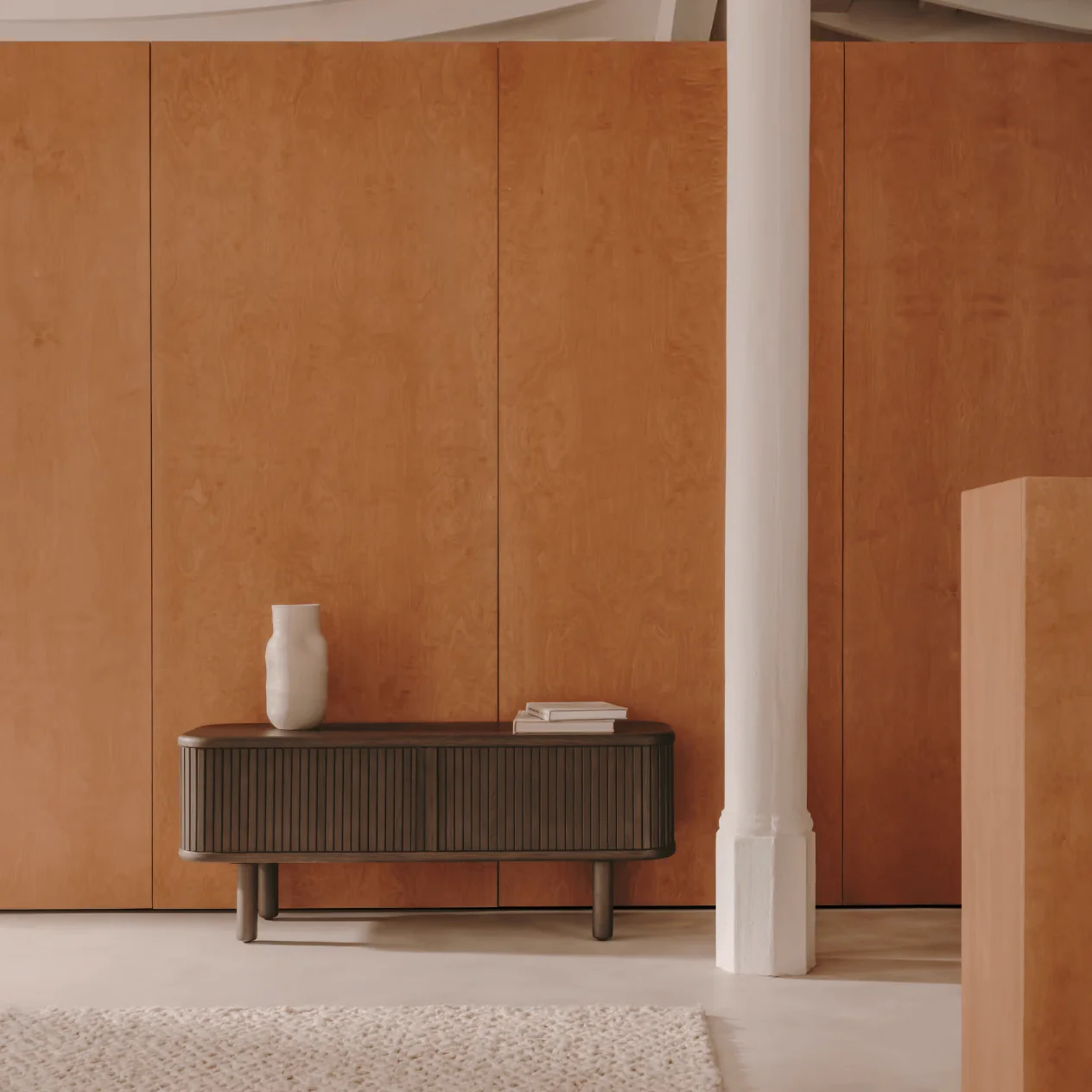 Mid-Century Ash Entertainment Cabinet for Living Room