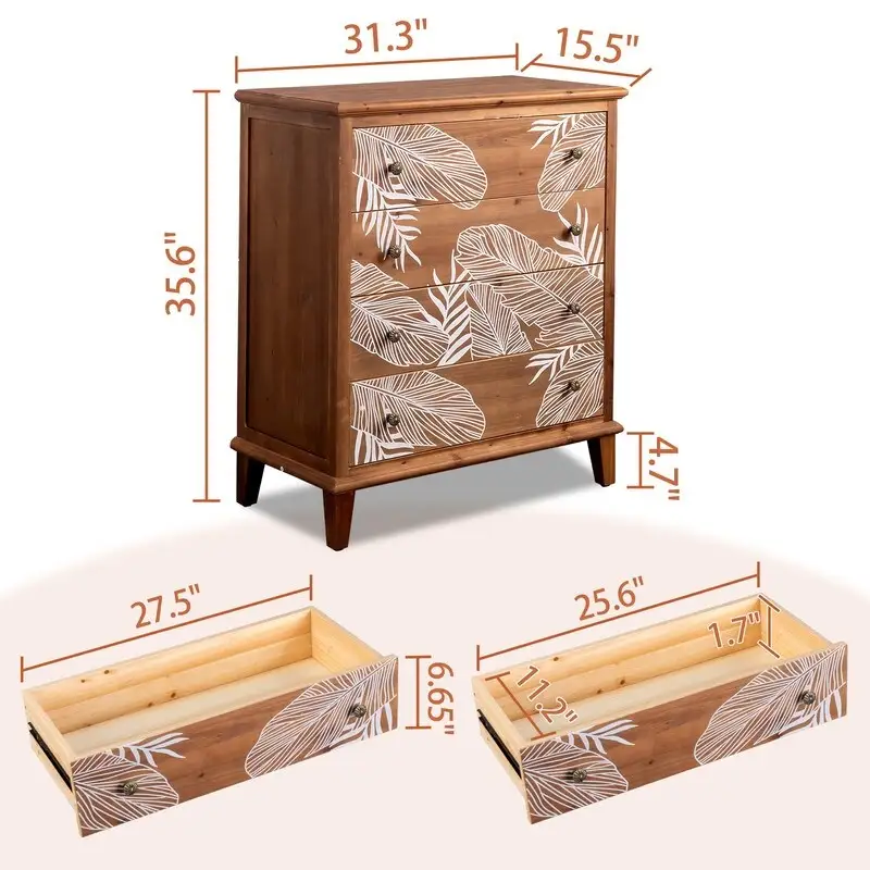 Solid wood Dresser chest