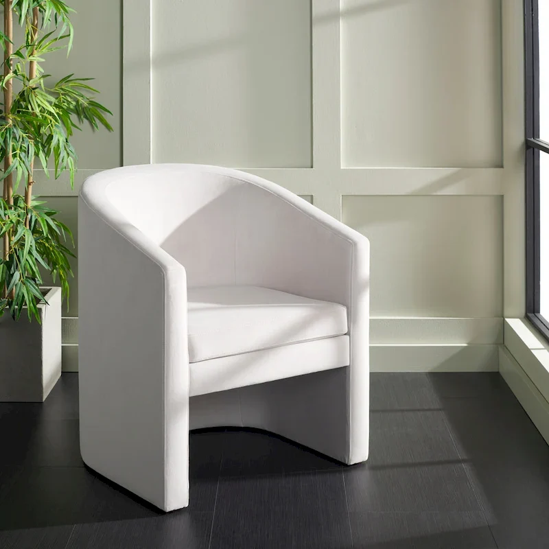 SAFAVIEH Theodosia Barrel Back Accent Chair (Fully Assembled) - W24 x D24 x H30 - 24Wx24Dx30H