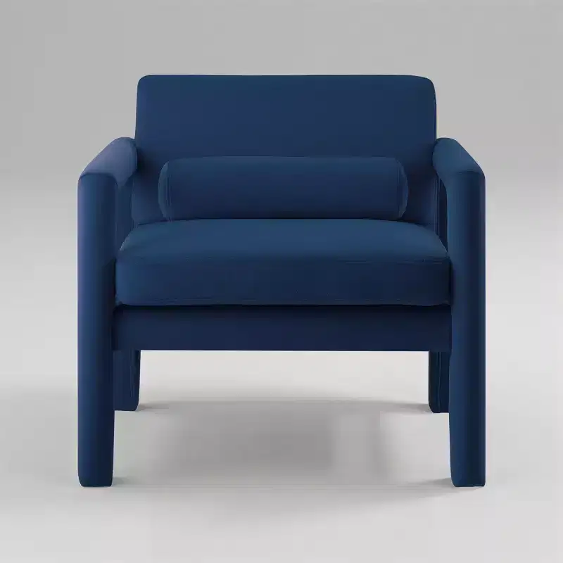 Art Leon Velvet Accent Chair, Modern Armchair for Living Room, Stylish Upholstered Single Sofa