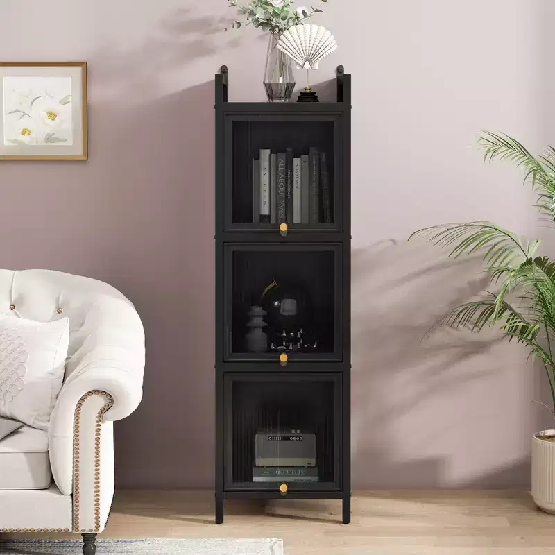 Okak Modern 3/4-Tier Bathroom Storage Cabinet,Freestanding Cabinet Storage Cabinet for Bathroom, Living Room, Bedroom & Kitchen