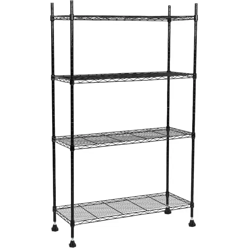 Acekool 4-Tier Adjustable Heavy Duty Steel Wire Shelving Unit, Rust-Resistant Organizer for Kitchen, Garage, Pantry, 36 L x 14 W x 54 H