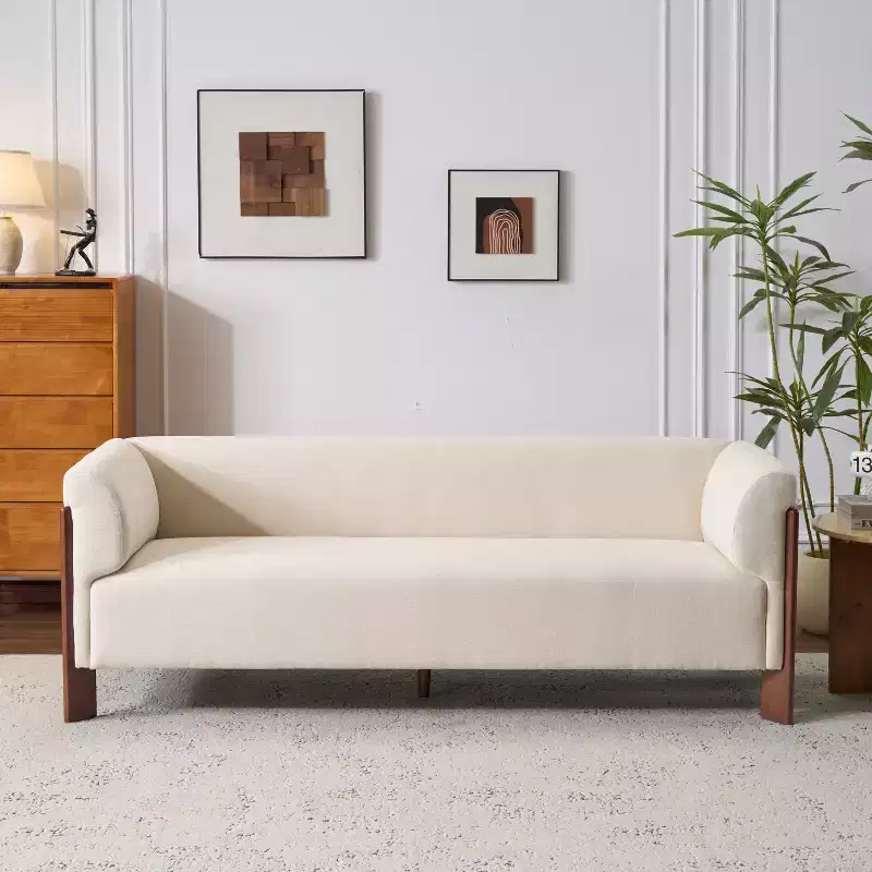 Christopher Knight Home Patcharee Modern 80 3-Seater Wooden Upholstered Sofa