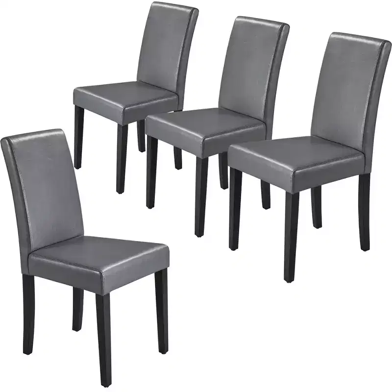 Yaheetech 4pcs High Back Padded Dining Chairs With Wood Legs for Home Restaurants