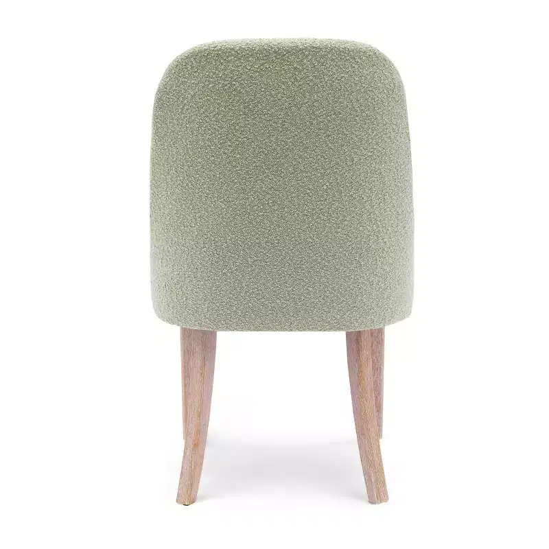 Mid-Century Modern Boucle Upholstered Dining Chair, Set of 6, Water-Resistant Fabric