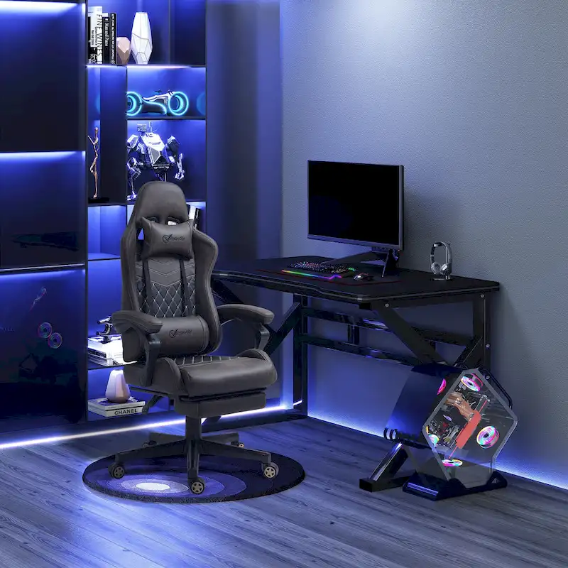 Gaming Chair Racing Style Office Ergonomic Chair Adjustable Height Swivel Recliner High Back PC Computer Desk Chair