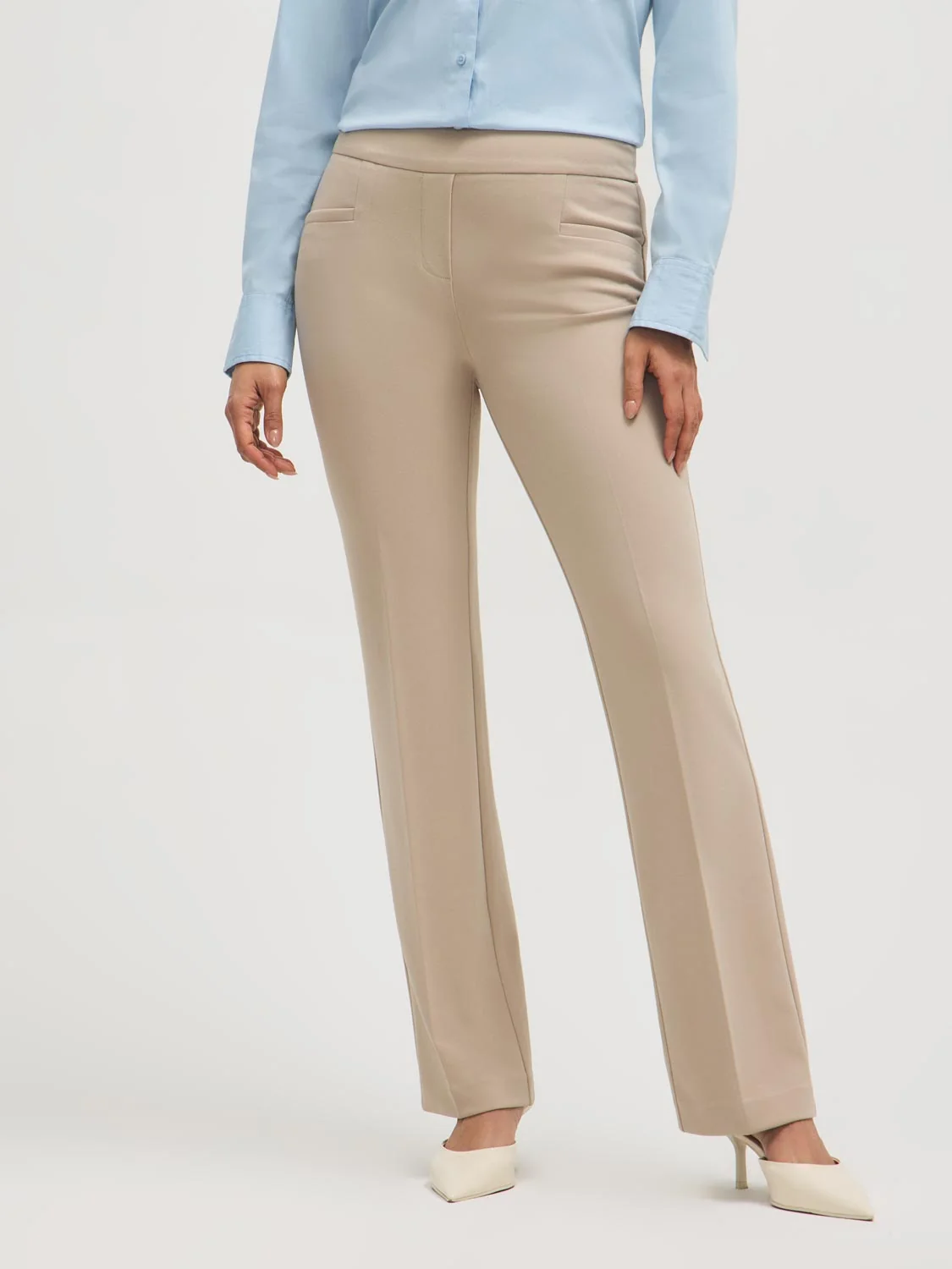 Straight Leg Crepe Pants