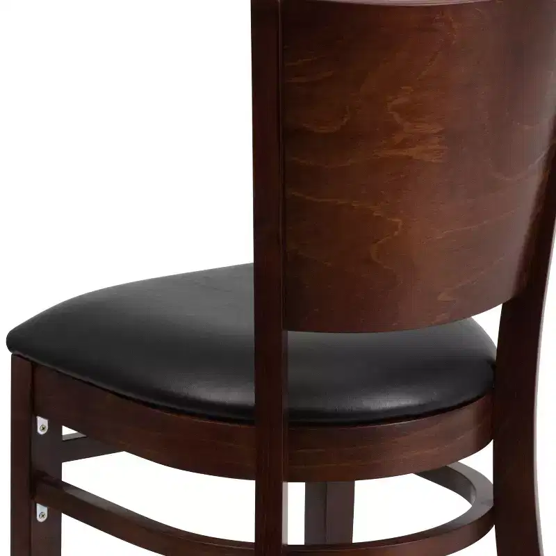 Emma and Oliver Solid Back Wooden Restaurant Dining Chair