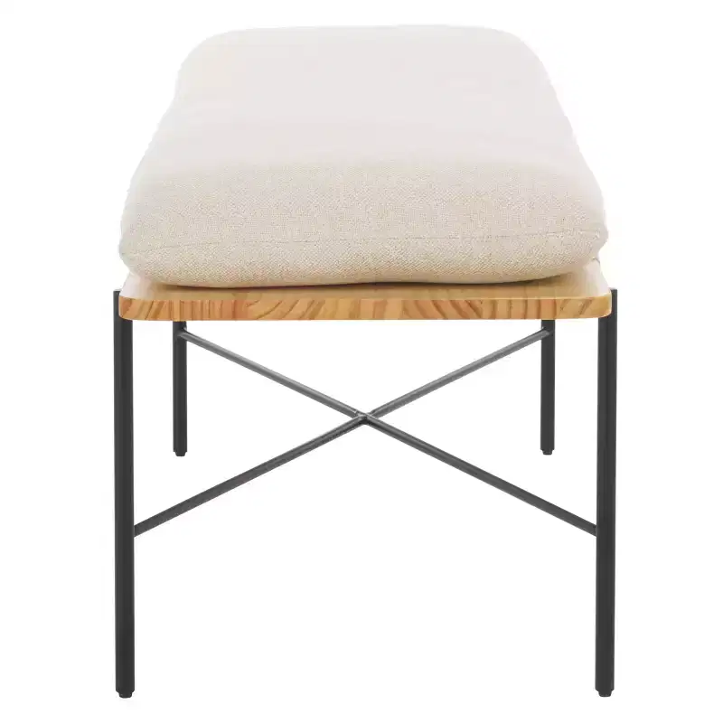 Emric Bench - BCH5201 - Creme/Black - Safavieh