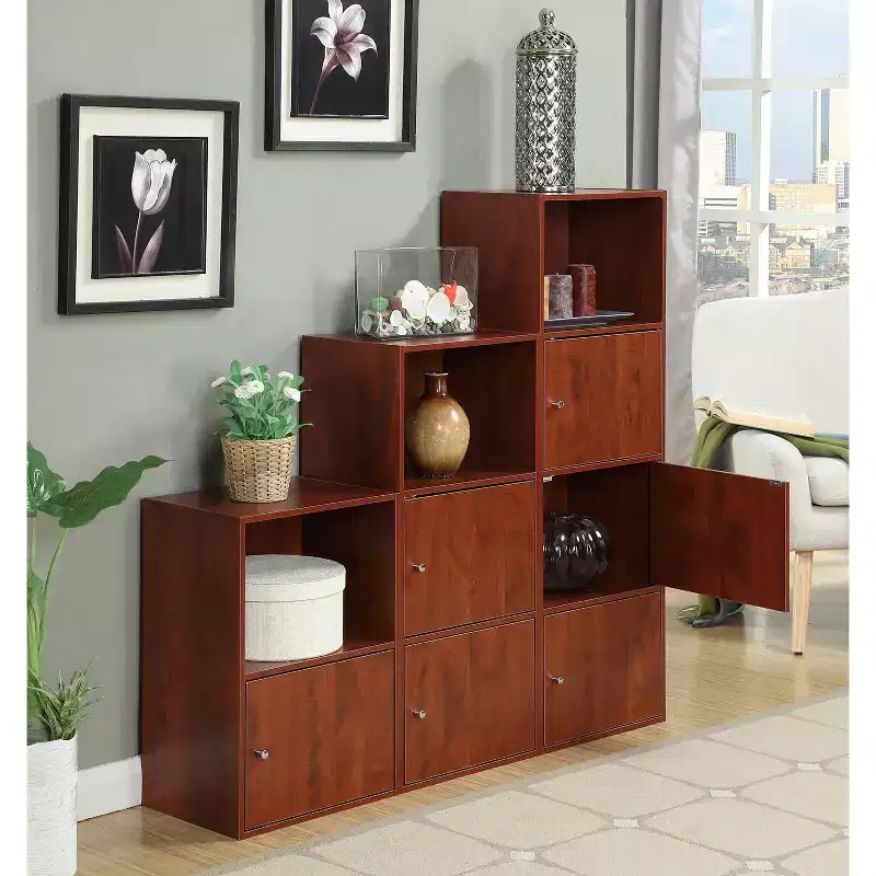 Plastic Utility Storage Cabinet with 1 Door and 2 Shelves