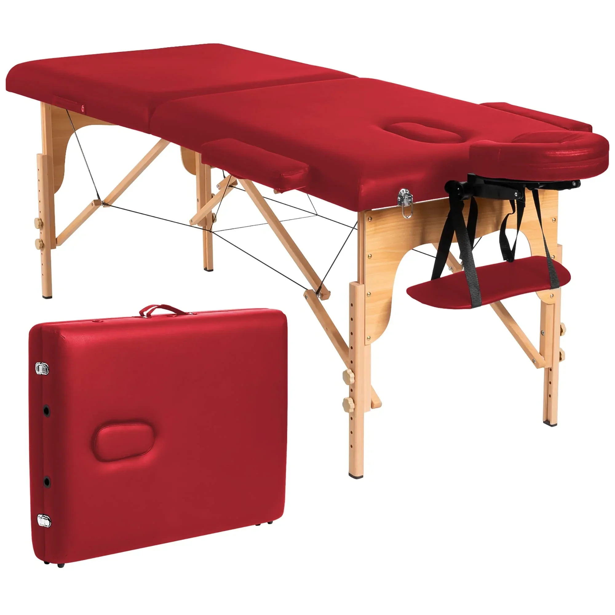 84L Portable Massage Table Adjustable Facial Spa Bed Tattoo w/ Carry