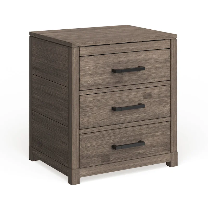 Vinnie 2-Drawer Nightstand – Modern Bedside Table with Storage for Bedroom