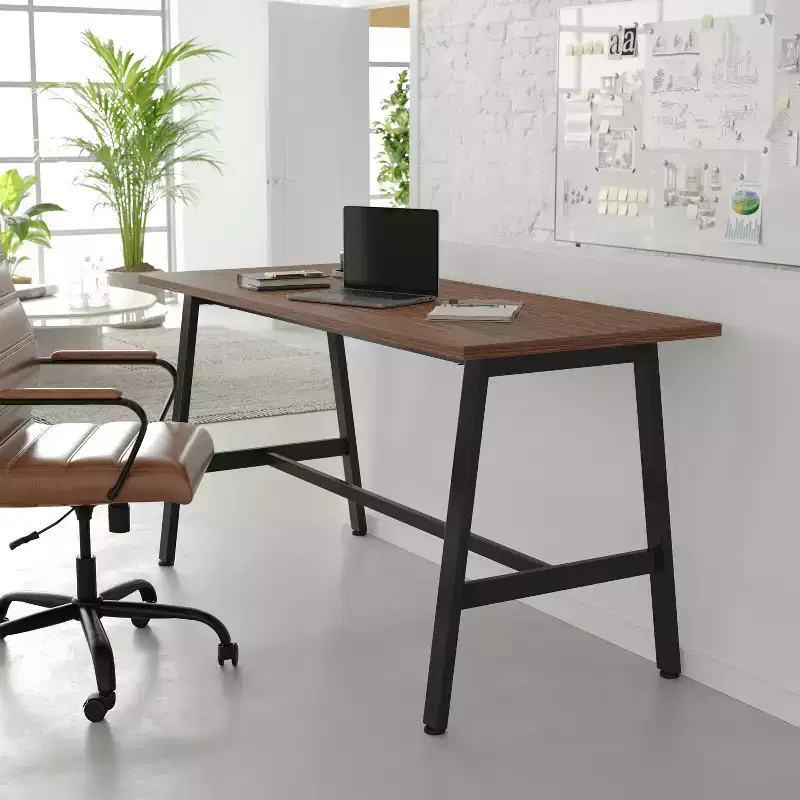 Flash Furniture Redmond Commercial 60x24 Conference Table with 1 Thick Double Sided Laminate Table Top with PVC Edging and Heavy Duty A-Frame Steel Base