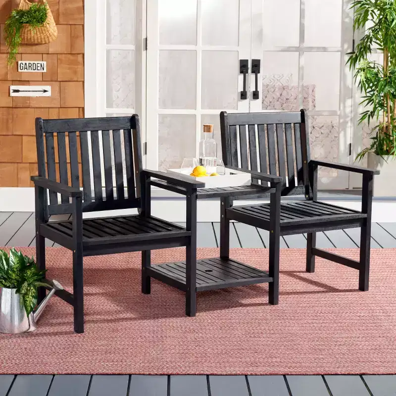 Brea Twin Seat Bench - Outdoor - PAT7014 - Safavieh