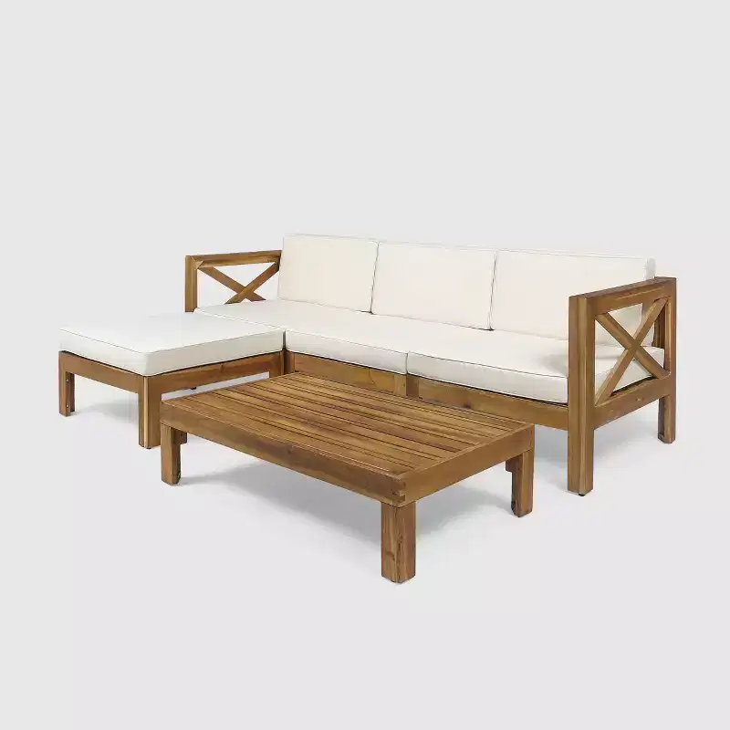 Alcove 5pc Acacia Wood Sofa Conversation Set - Christopher Knight Home