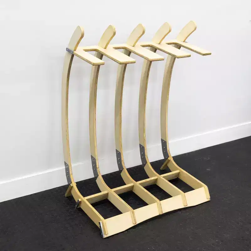 StoreYourBoard Big Sur Surfboard Storage Wood Stand | Holds 4 Surfboards