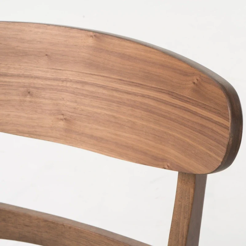 Mid-Century Modern Upholstered Rubberwood Dining Chair (Set of 2)