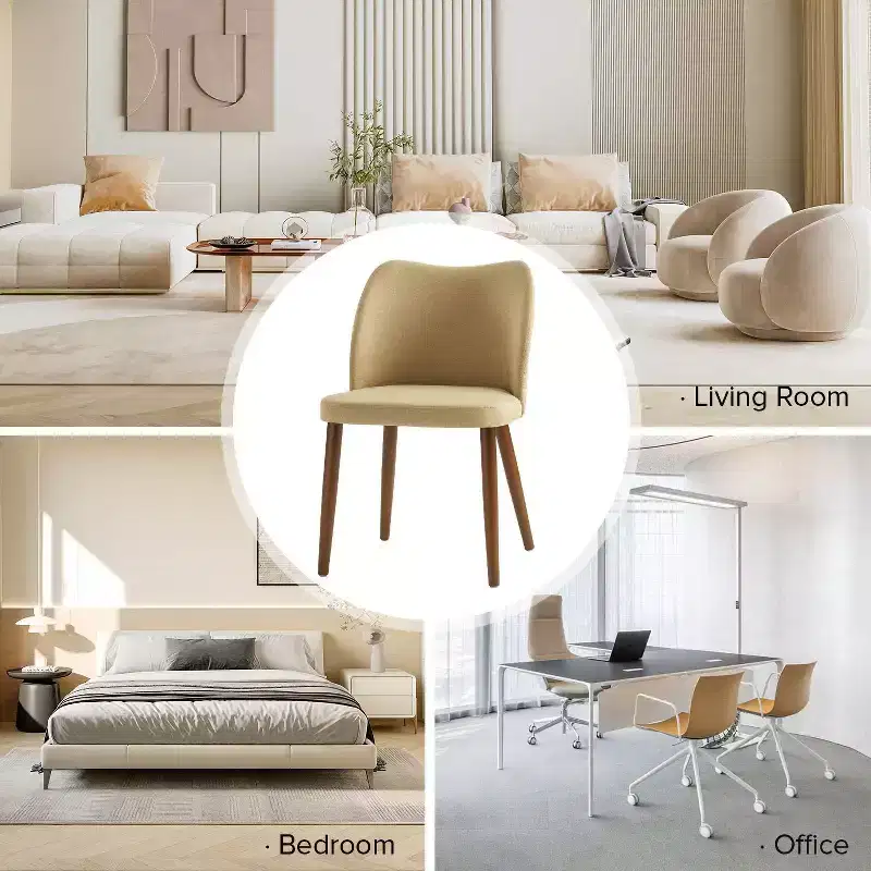 Elisa Mid-century Modern Upholstered Dining Chair Set of 2| ART OF LIVING DESIGNS