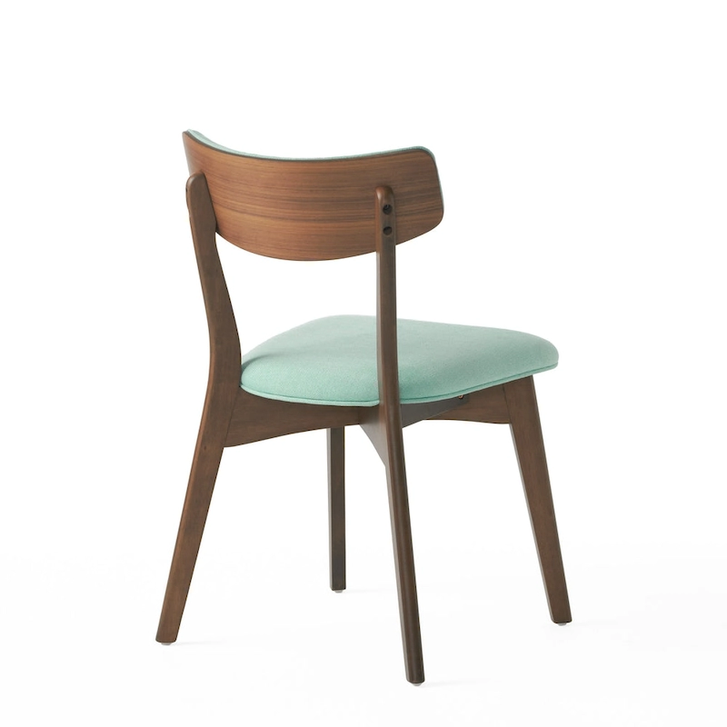 Chazz Mid-Century Modern Upholstered Rubberwood Dining Chairs (Set of 4) by Christopher Knight Home