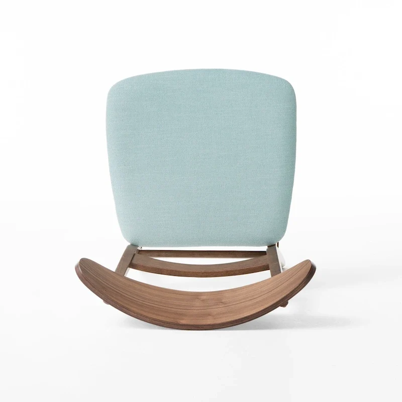Mid-Century Modern Upholstered Rubberwood Dining Chair (Set of 2)