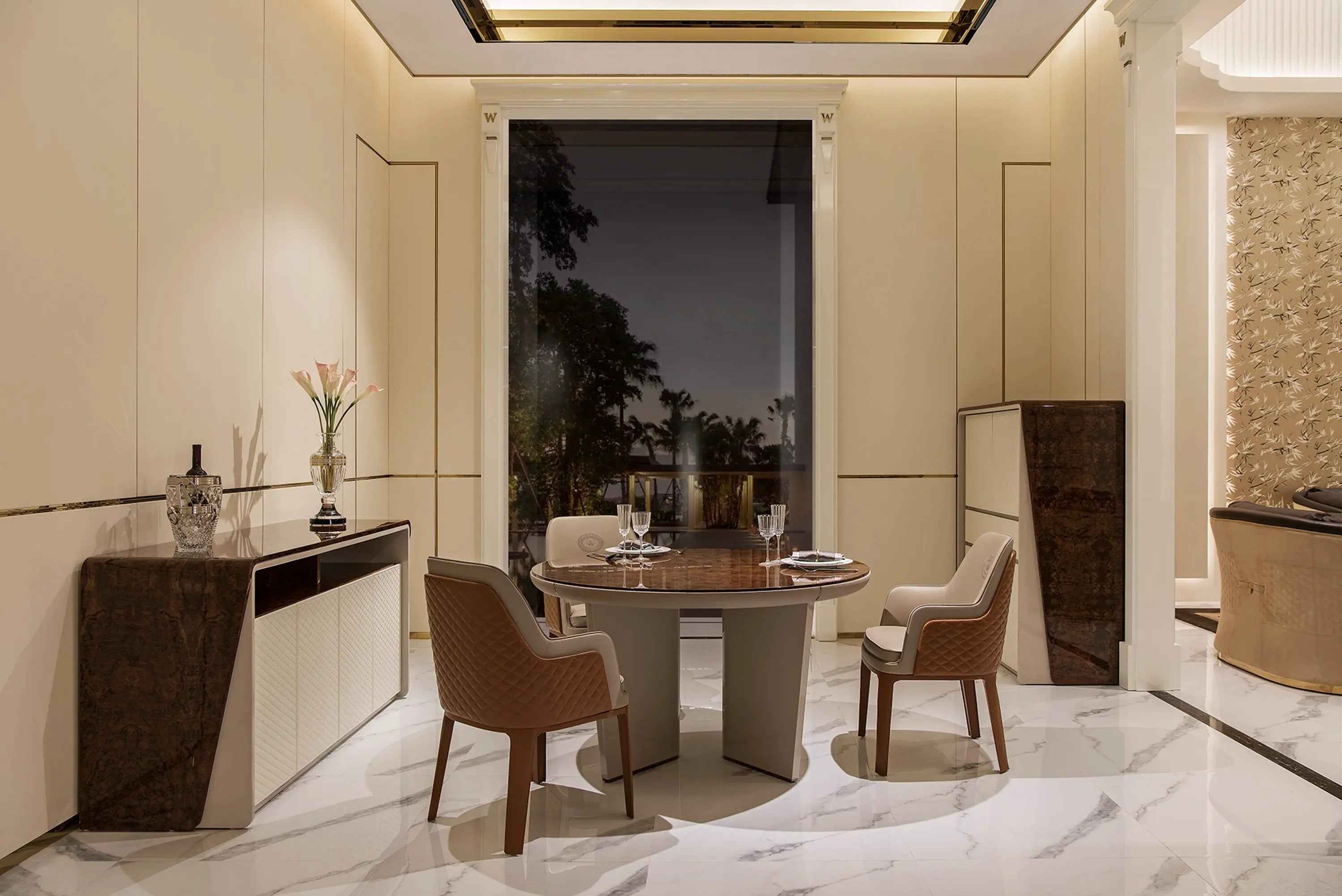 Modern Minimalist Round Luxury Marble Dining Table