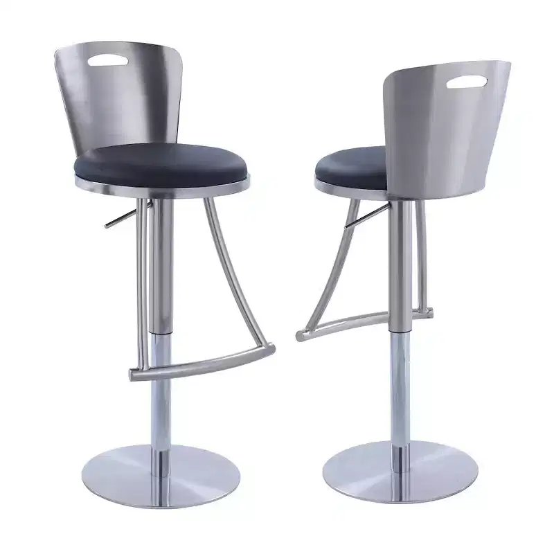 Chintaly Imports,Metal-Back Adjustable Height Stool