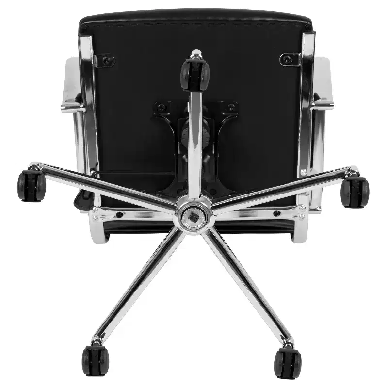 High Panel-Back Ergonomic Office Chair with Padded Metal Arms Executive Swivel Computer Desk Chair