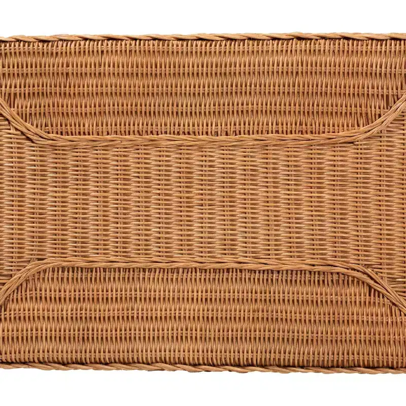 bali & pari Minahasa Braided Rattan Side Table Light Honey
