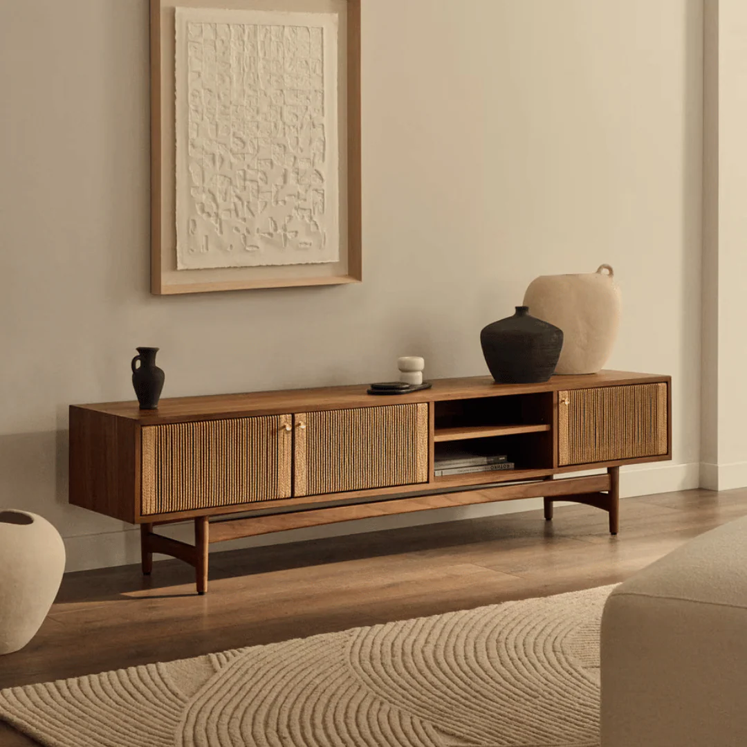 Mid-Century Walnut Walnut Entertainment Cabinet for Living Room