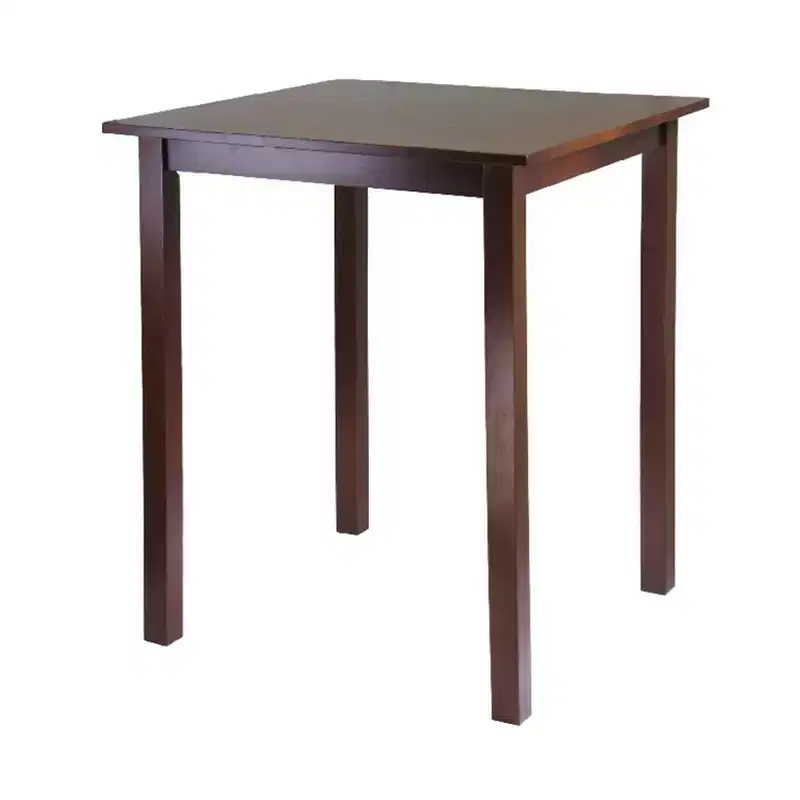 5pc Parkland Counter Height Dining Set with Ladder Back Bar Stools Wood/Walnut- Winsome