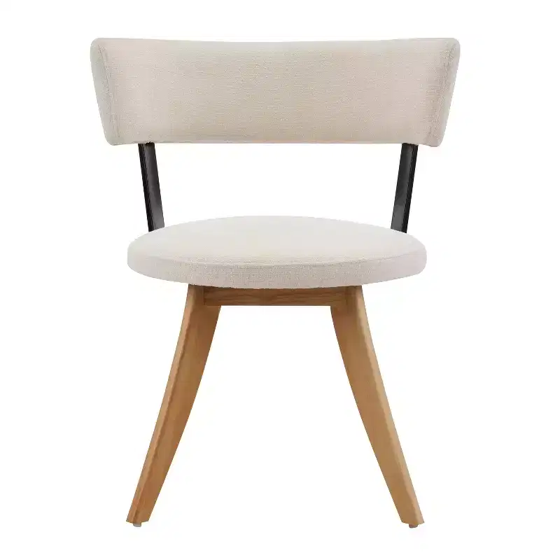 Christopher Knight Home Youngho Modern Rubber Wood Upholstered Dining Chairs with Curved Back (Set of 2)
