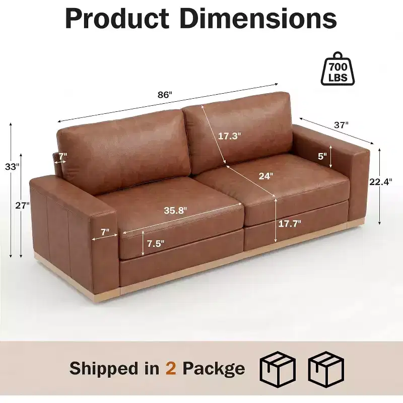 100 Inch 3-Seat Sofa with Wood Frame and Fabric Upholstery