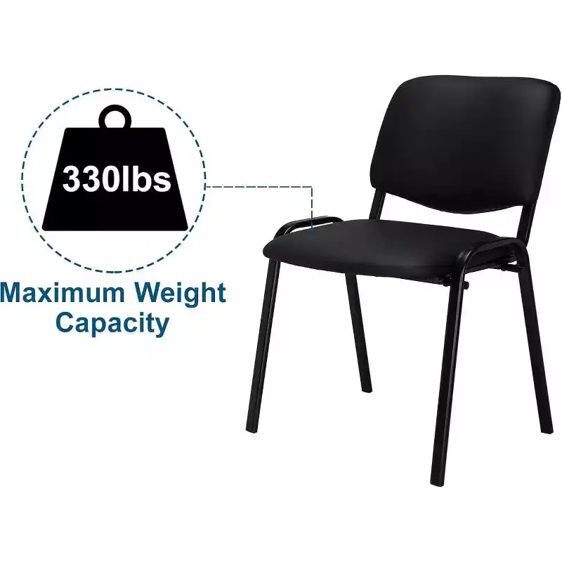 Karl Home 5-Pack PU Waiting Room & Conference Room Stackable Chairs