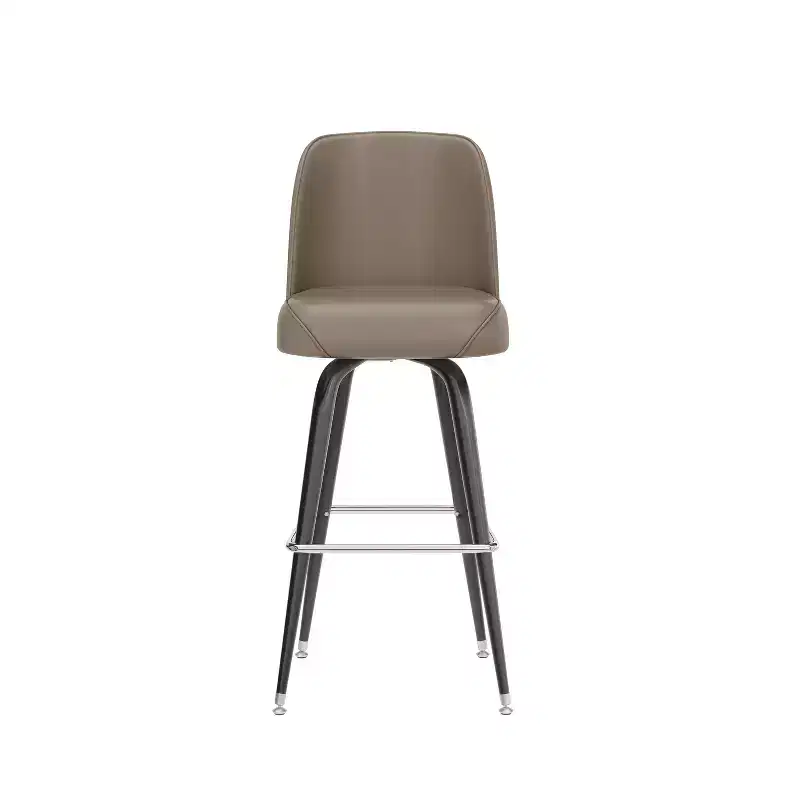 Emma and Oliver Metal Barstool with Swivel Bucket Seat