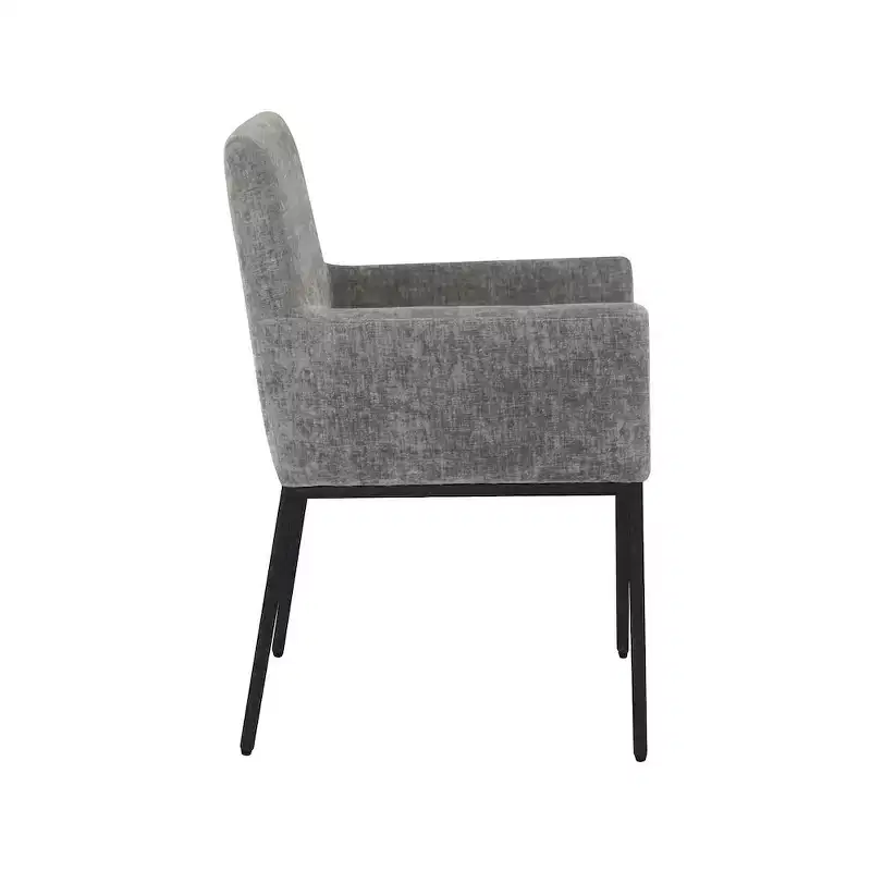 Meridian Furniture,Reeves Chenille Fabric Dining Chair, Set of 2