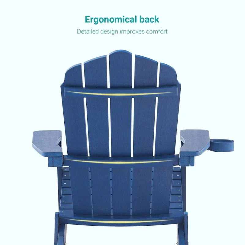 Bonosuki Set of 2 Folding Adirondack Chair Patio Fire Pit Chair