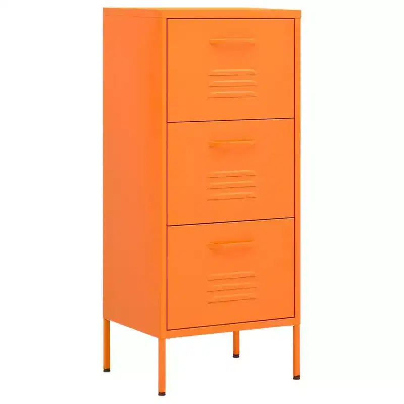 Storage Cabinet Steel Medium Adjustable Feet - Orange