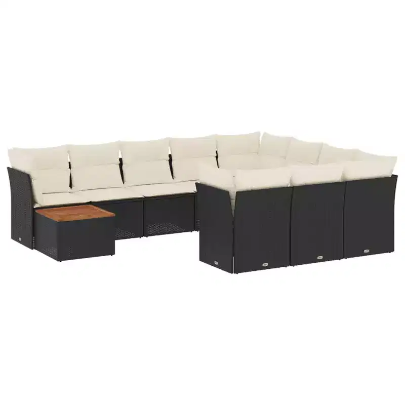 vidaXL Modular Garden Sofa Set with Storage and Cushions