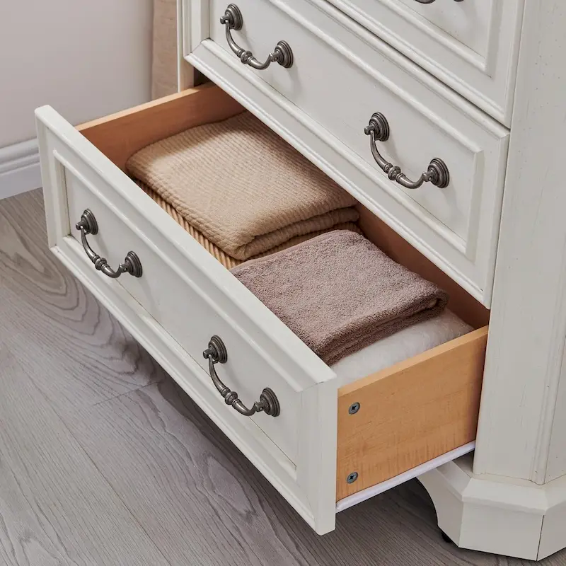 5-Drawer Dresser with Rustic Wood Finish