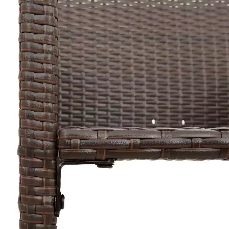 vidaXL Garden Bar Stool PE rattan, powder-coated steel, 100% polyester
