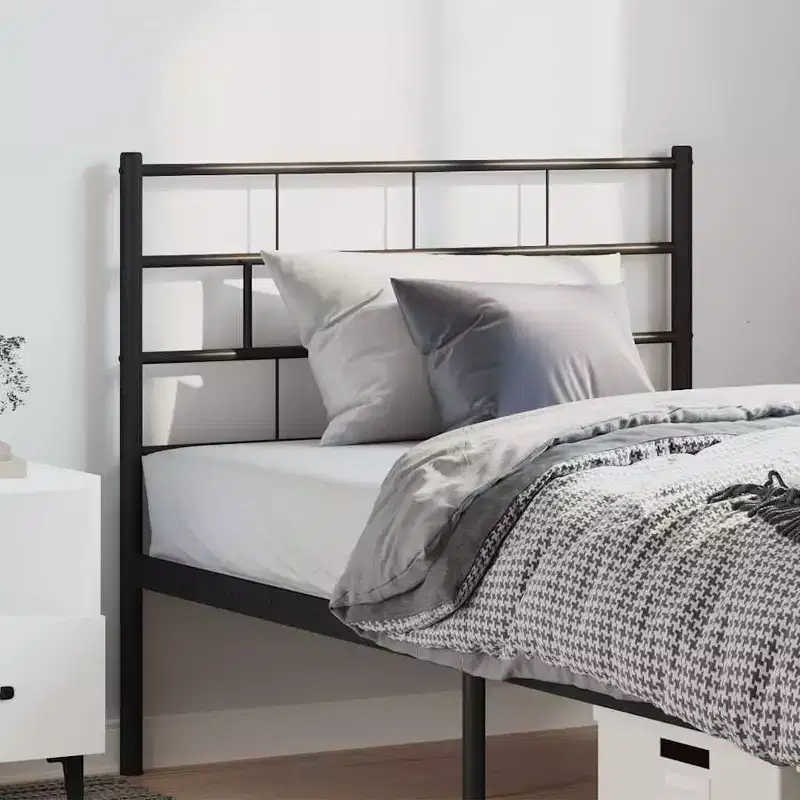 vidaXL Metal Headboard, Powder-Coated Steel, Headboard Only