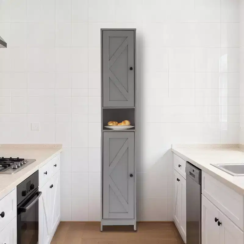 Tall Bathroom Cabinet with Drawer & Adjustable Shelves, 66.9 Inch Floor Standing Storage Organizer for Bathroom, Kitchen, Hallway