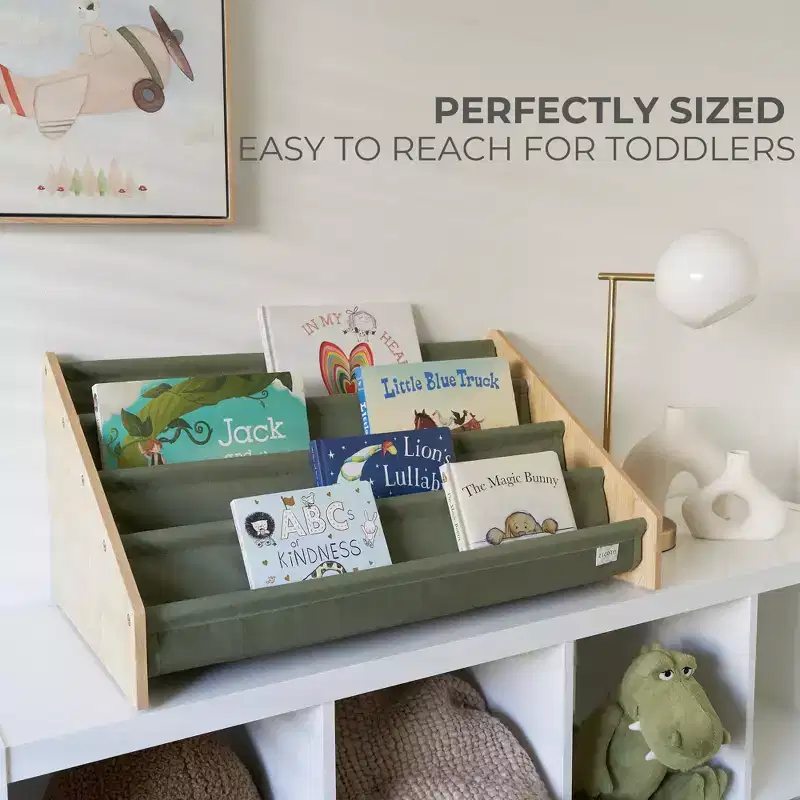 ZICOTO Kids Bookshelf  Decorative Nursery Organizer for Baby Girls, Boys & Montessori Playrooms