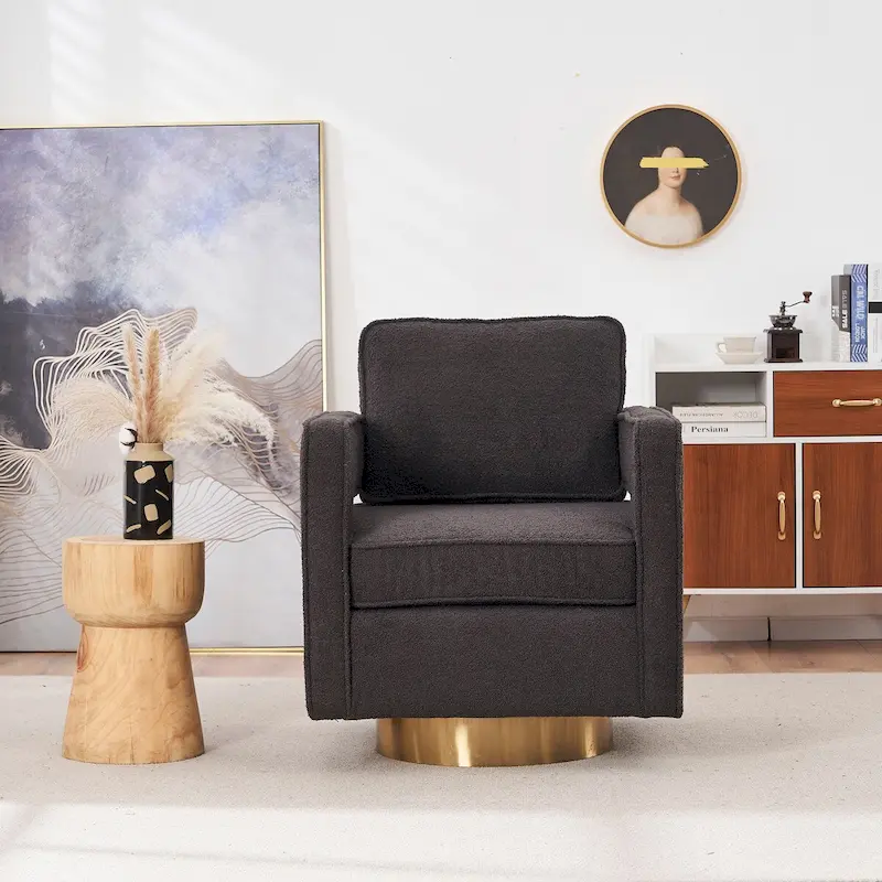 360 Degree Swivel Club Modern Accent Single Sofa Chair