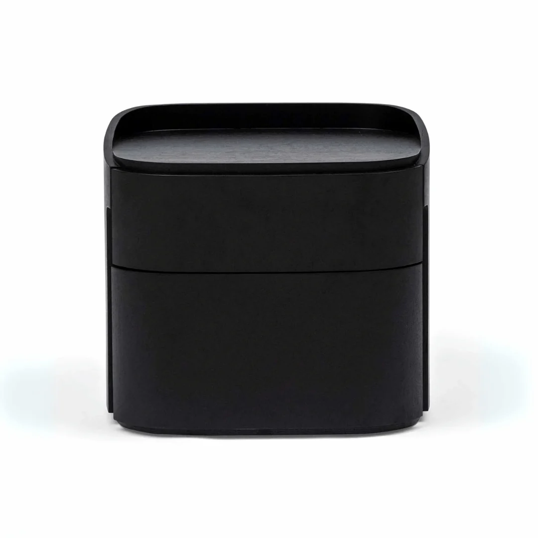 Modern Black oak Oak Bedside Table with Soft Close for Bedroom