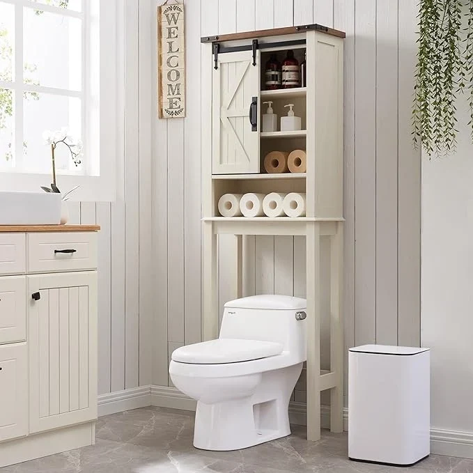 Farmhouse Over The Toilet Storage Cabinet, Cabinet Over Toilet
