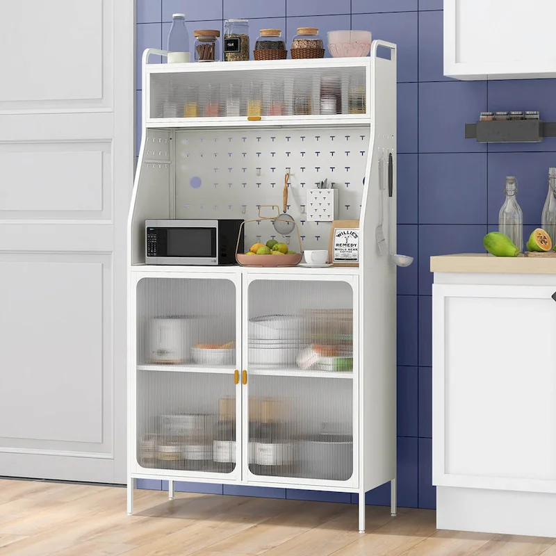 Costway 5-tier Metal Kitchen Bakers Rack with Pegboard 8 Hooks - See Details