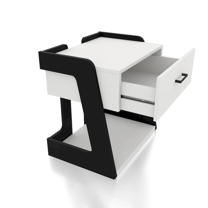 DH BASIC 2-Piece Modern White Lift-top Coffee Table and End Table Set by Denhour